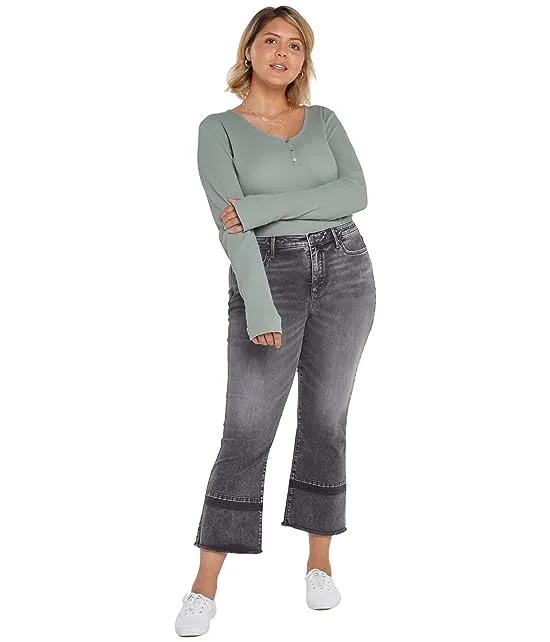 Plus Size Fiona Slim Flared Ankle Jeans in Nobelle