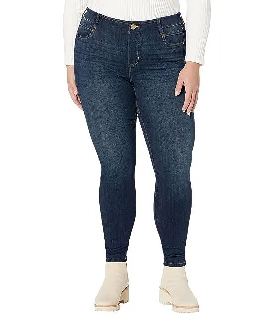 Plus Size Gia Glider Skinny Pull-On w/ Fake Fly 30" in Payette