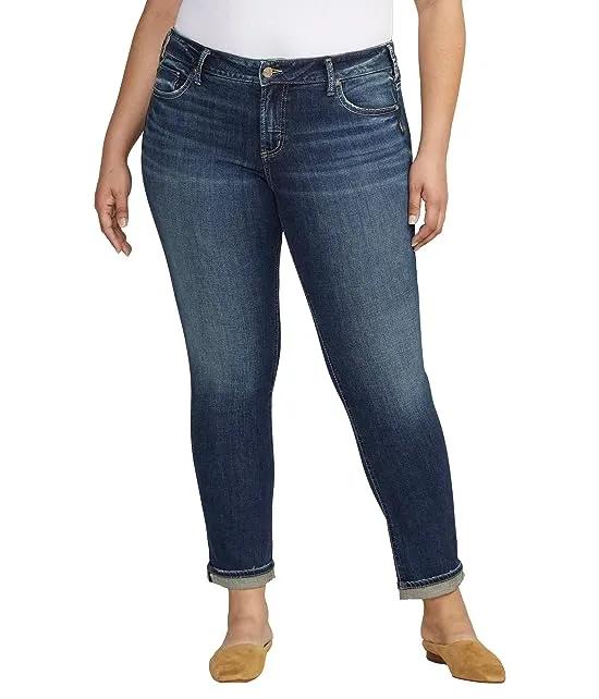 Plus Size Girlfriend Mid-Rise Slim Fit Jeans W27129SCV318