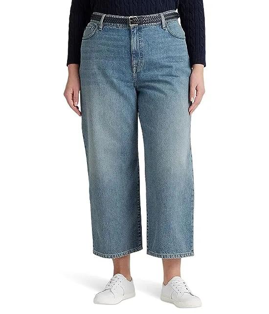 Plus Size High-Rise Wide-Leg Jeans in Sophie Wash