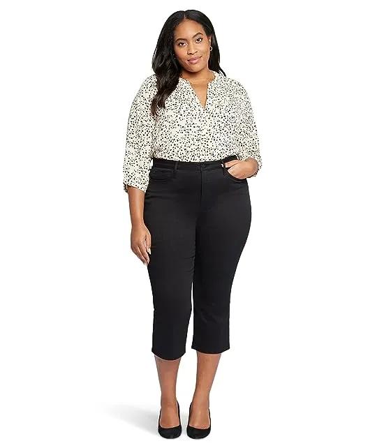 Plus Size Joni High-Rise Relaxed Capris in Black