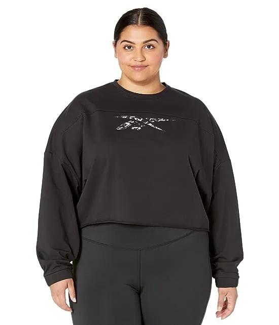 Plus Size Modern Safari Crew Neck Sweatshirt