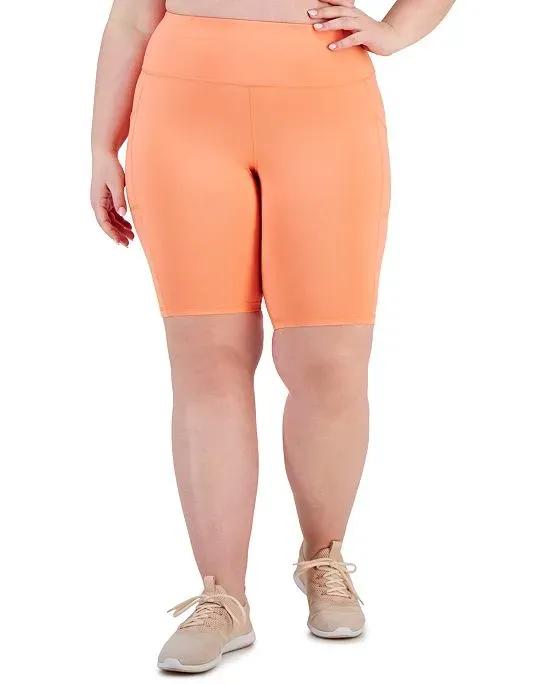 Plus Size Pull-On Bicycle Shorts, Created for Macy's