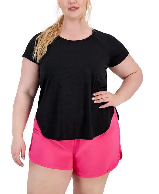 Plus Size Rapidry Raglan-Sleeve T-Shirt, Created for Macy's