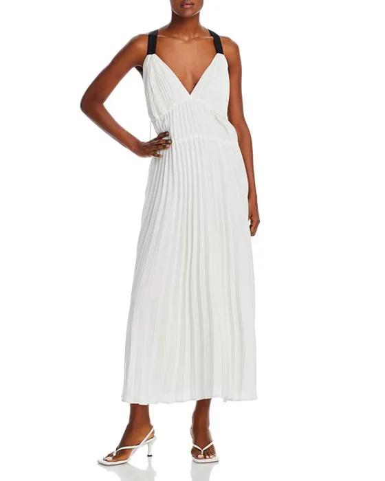 Poenza Schoulder White Label Broomstick Pleated Tank Dress