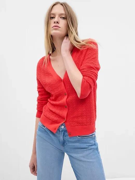 Pointelle Cardigan