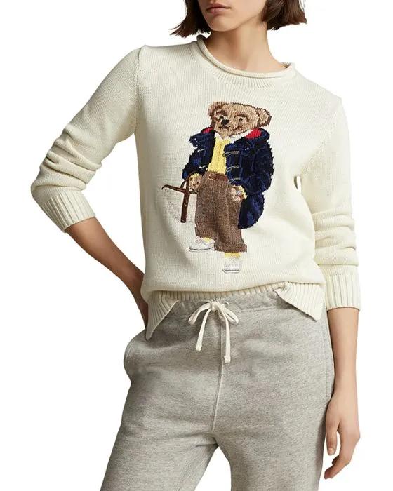 Polo Bear Intarsia Cotton Sweater