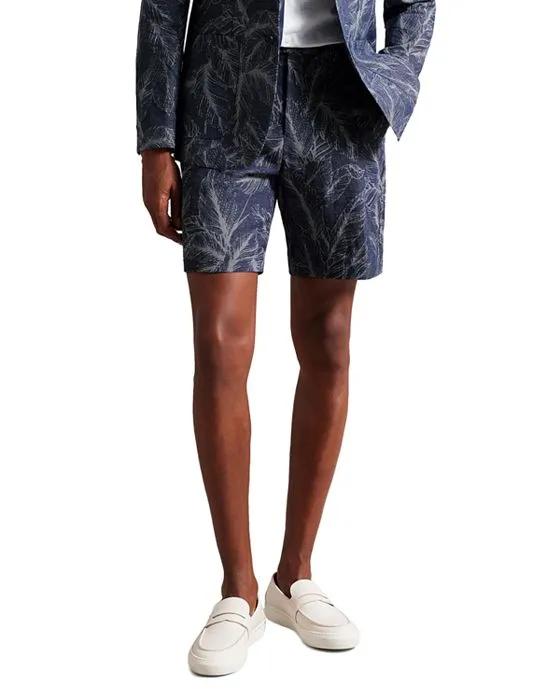 Postos Wide Leg Printed Shorts