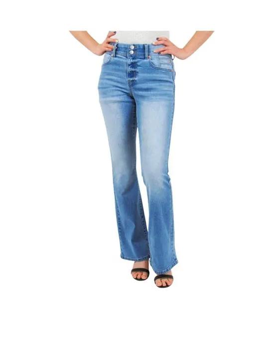Postpartum Bootcut Jeans with front and back pocket detail Light Wash