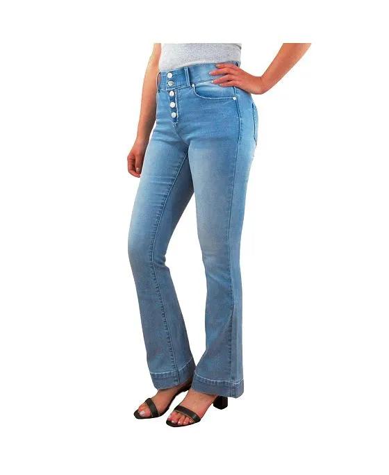 Postpartum Five Button Slim Bootcut Jeans