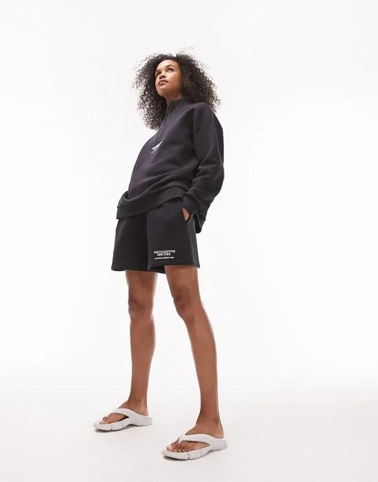 premium embroidery the Collective New York sweat short in navy - part of a set