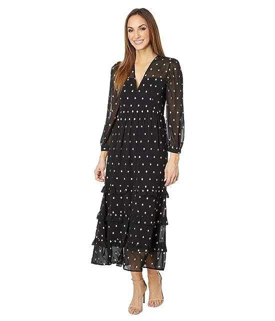 Primrose Long Sleeve Jacquard Maxi Dress