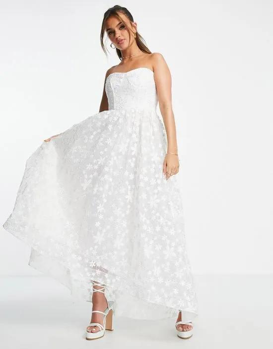 princess dress in white
