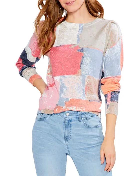 Printed Geo Sweater