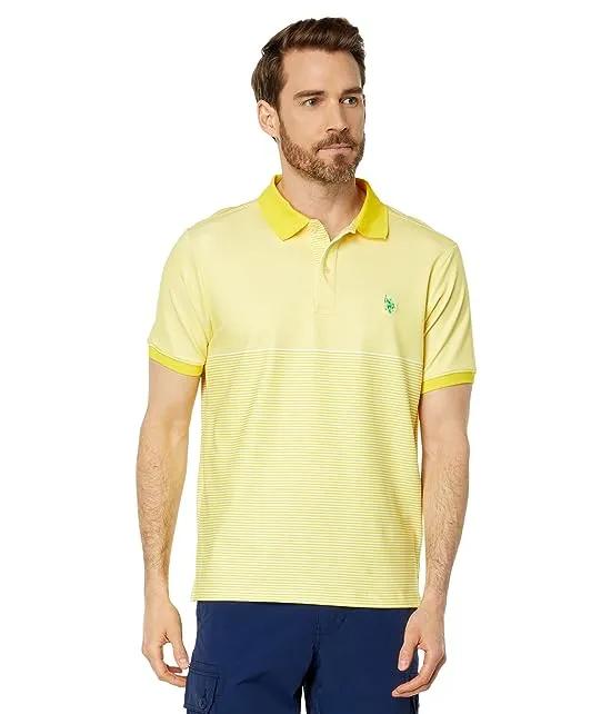 Printed Performance Interlock Polo