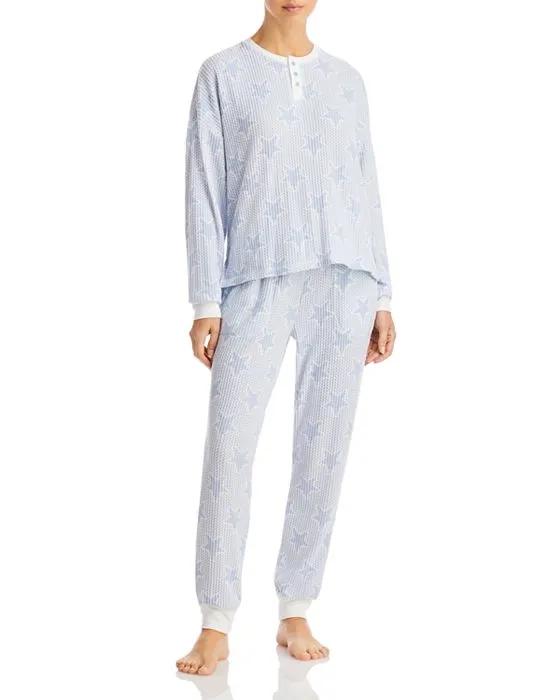 Printed Thermal Long Pajama Set - 100% Exclusive