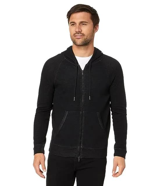 Providence Long Sleeve Full Zip Hoodie in Double Knit Plaited Fabric K5125V4B