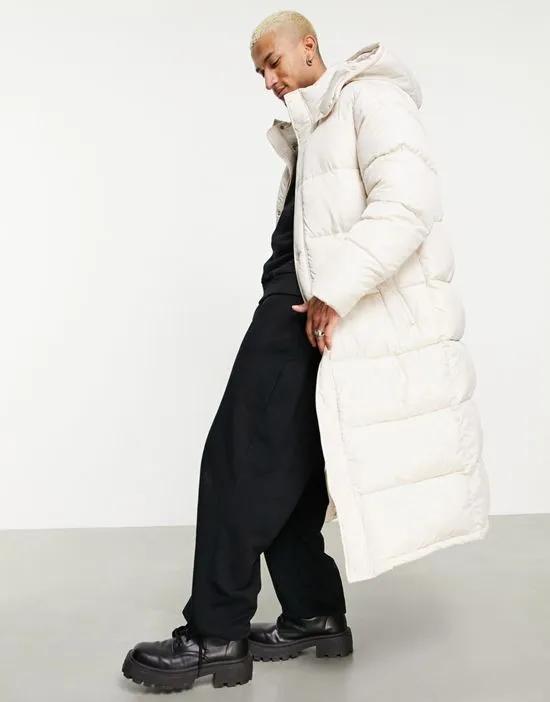 puffer jacket in ecru