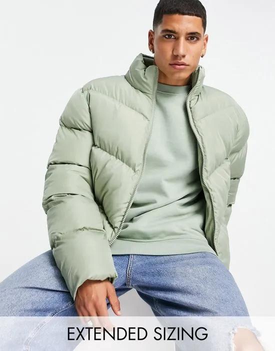 puffer jacket in green