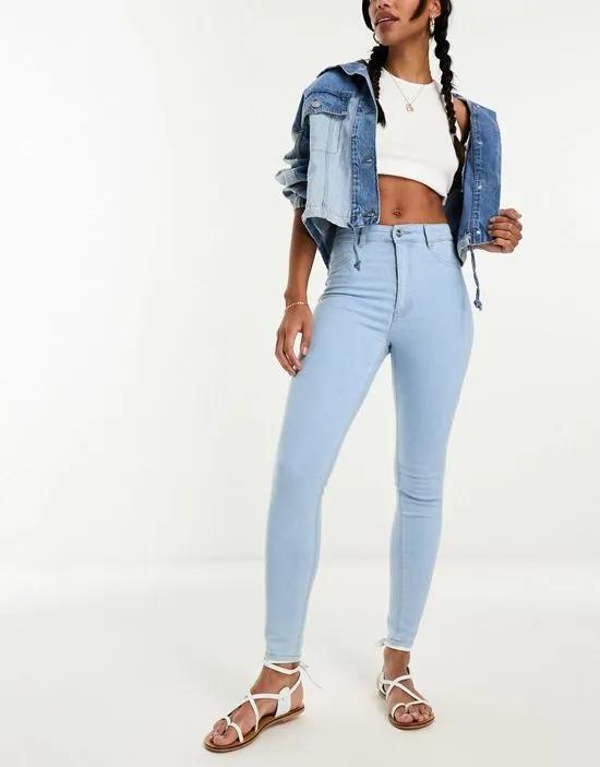 Pull&bear skinny jean in medium blue