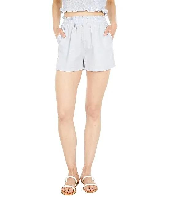 Pull-On High-Rise Gingham Shorts in Sweet Escape