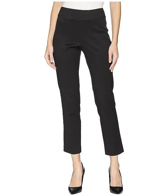Pull-On Pique Ankle Pants