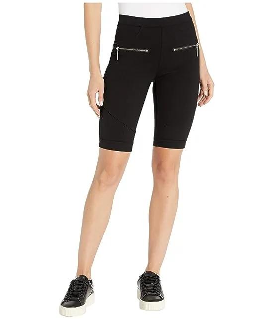 Pull-On Shorts with Zipper Detail