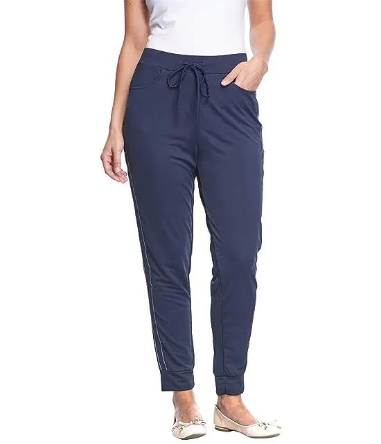 Pull-On Sporty Trousers in Navy