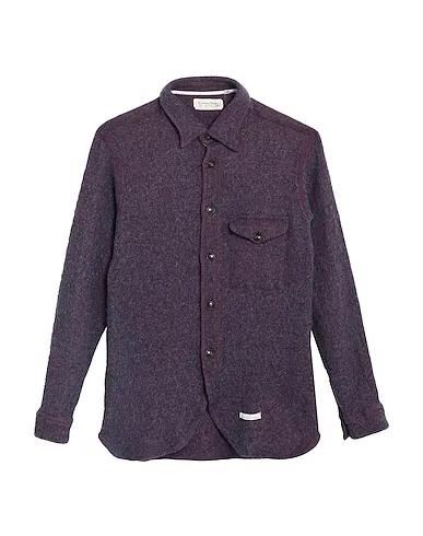 Purple Boiled wool Patterned shirt