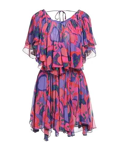 Purple Chiffon Short dress