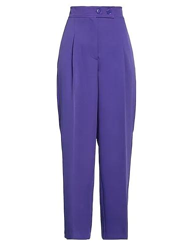 Purple Crêpe Casual pants