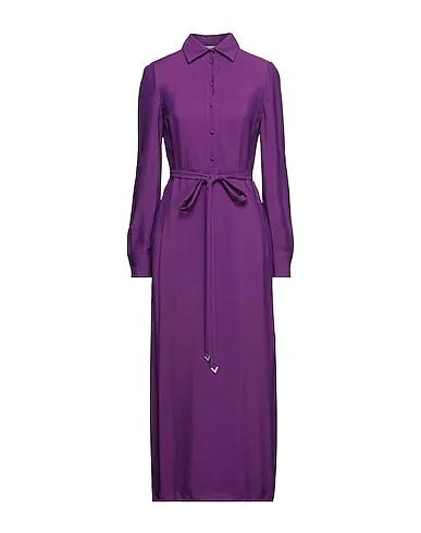 Purple Crêpe Long dress