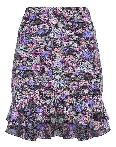 Purple Crêpe Mini skirt