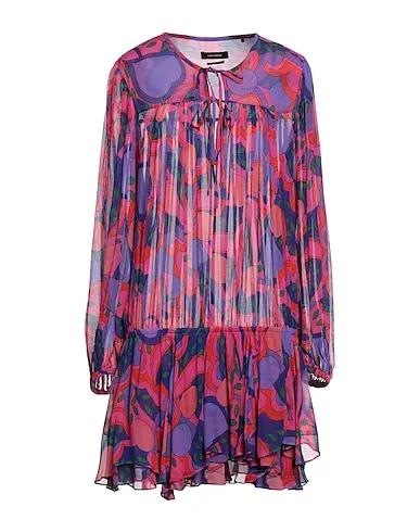 Purple Crêpe Short dress