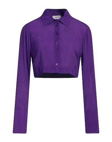 Purple Crêpe Solid color shirts & blouses