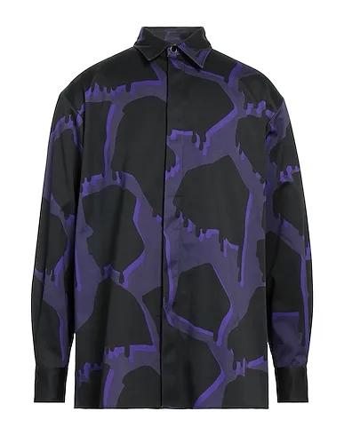 Purple Gabardine Patterned shirt