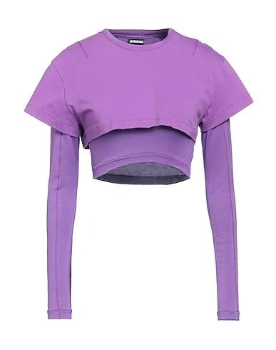 Purple Jersey Crop top