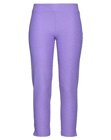 Purple Jersey Cropped pants & culottes