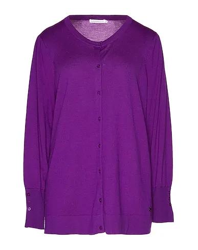 Purple Knitted Cardigan