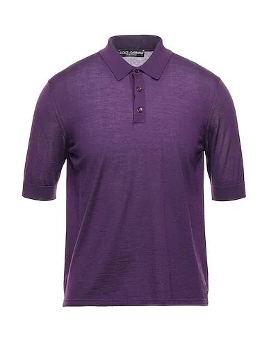 Purple Knitted Cashmere blend