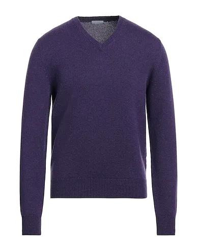 Purple Knitted Cashmere blend