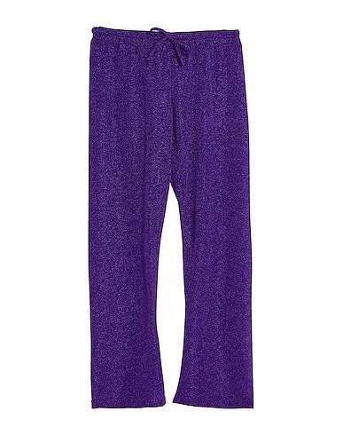 Purple Knitted Casual pants
