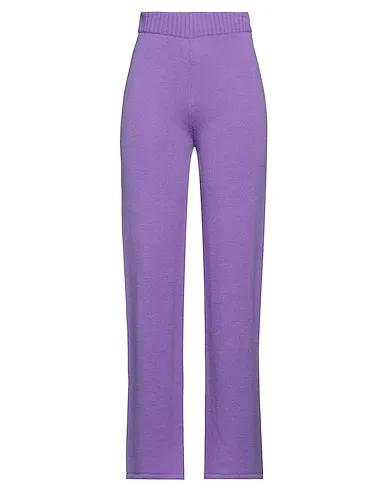 Purple Knitted Casual pants