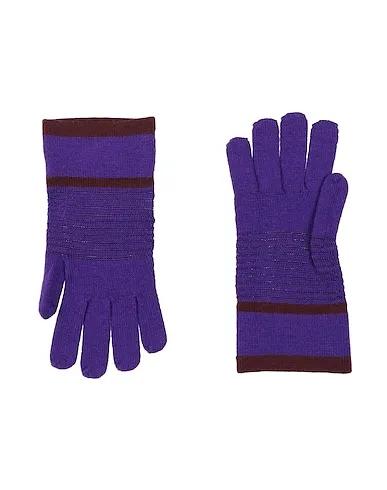 Purple Knitted Gloves