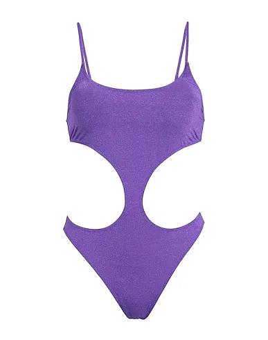 Purple Knitted One-piece swimsuits