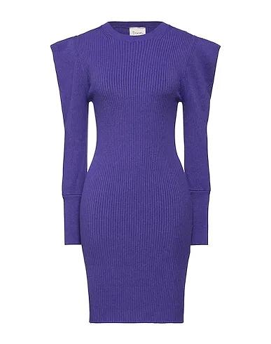 Purple Knitted Short dress