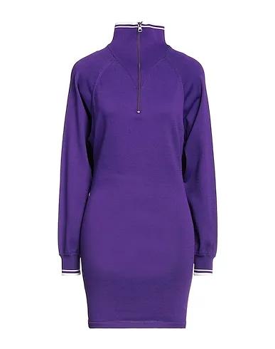 Purple Knitted Short dress
