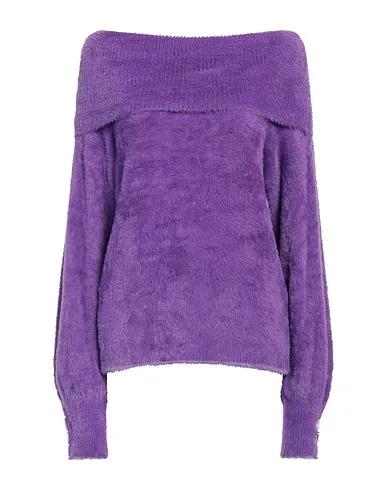 Purple Knitted Turtleneck