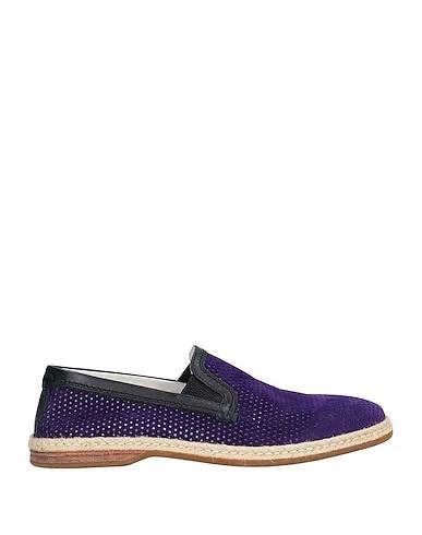 Purple Leather Espadrilles