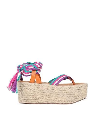 Purple Leather Espadrilles